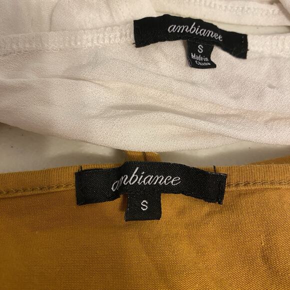Ambiance Teens Jrs S Stretch Crop TankTop Y2K Summer Romantic Sexy Lot Of 2 - Picture 3 of 9